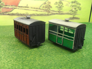 RHUDDLAN MODELS OO-9 NARROW GAUGE FFESTINIOG BUG BOX COACHES NG005 - (PRICE INCLUDES DELIVERY)