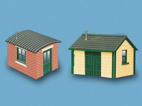 MODEL SCENE ACCESSORIES NO.5185 N GAUGE LINESIDE HUTS (2) - (PRICE INCLUDES DELIVERY)