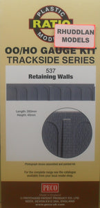 RATIO 537 OO/1:76 RETAINING WALLS - (PRICE INCLUDES DELIVERY)