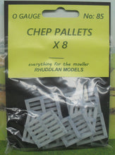 Load image into Gallery viewer, New No.85 O gauge chet pallets x8 unpainted.