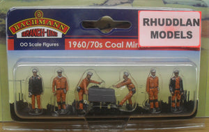 BACHMANN SCENECRAFT 36-400 OO 1960/70 COAL MINERS - (PRICE INCLUDES DELIVERY)