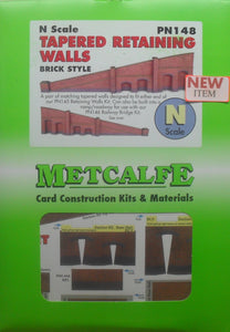 METCALFE PN148 N GAUGE TAPERED RETAINING WALLS BRICK STYLE - (PRICE INCLUDES DELIVERY)