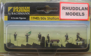 GRAHAM FARISH 379-317 N GAUGE 1940/50 STATION STAFF - (PRICE INCLUDES DELIVERY)