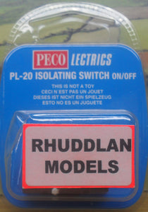 PECO LECTRICS PL-20 ISOLATING SWITCH ON/OFF - (PRICE INCLUDES DELIVERY)