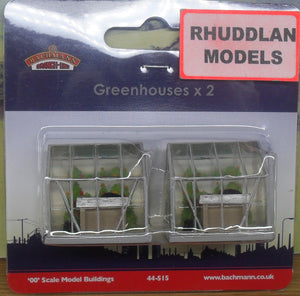 BACHMANN SCENECRAFT 44-515 OO/1.76 GREENHOUSES X2 - (PRICE INCLUDES DELIVERY)
