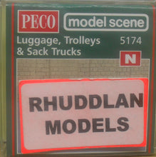 Load image into Gallery viewer, MODEL SCENE ACCESSORIES NO.5174 N GAUGE LUGGAGE TROLLEYS &amp; SACK TRUCKS - (PRICE INCLUDES DELIVERY)