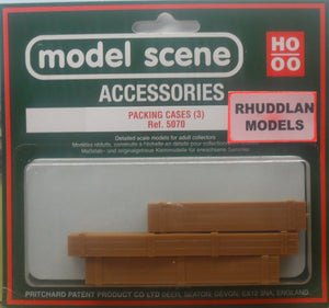 MODEL SCENE ACCESSORIES NO.5070 OO/1:76 PACKING CASES (3) - (PRICE INCLUDES DELIVERY)