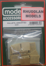 Load image into Gallery viewer, MODEL SCENE ACCESSORIES NO.5081 OO/1:76 PALLETS ASSORTED - (PRICE INCLUDES DELIVERY)