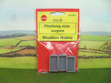Load image into Gallery viewer, RHUDDLAN MODELS OO-9 NARROW GAUGE FFESTINIOG SLATE WAGONS NG001 - (PRICE INCLUDES DELIVERY)