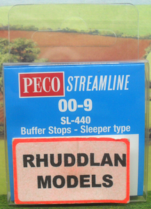 PECO STREAMLINE OO-9 NARROW GAUGE SL-440 BUFFER STOPS - SLEEPER TYPE (2) - (PRICE INCLUDES DELIVERY)