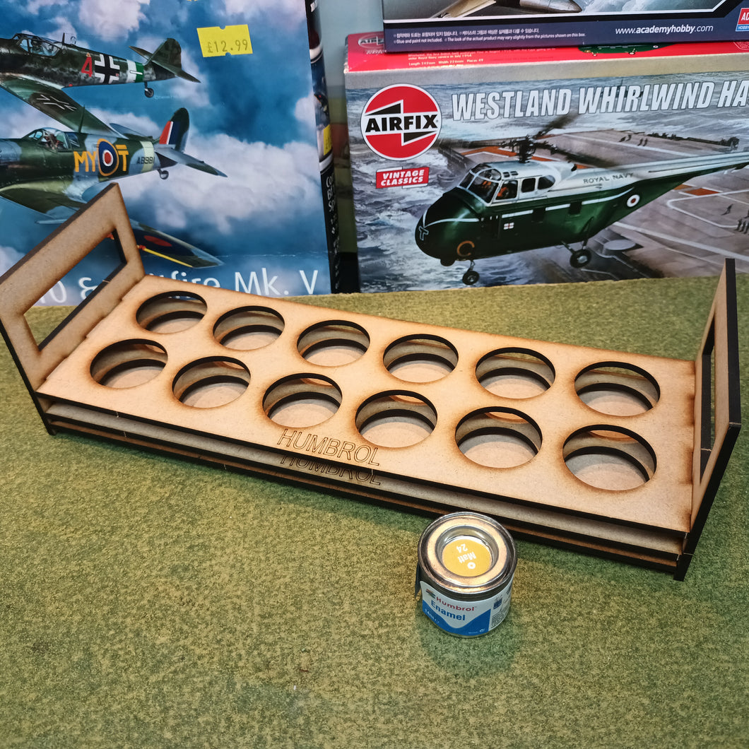 PAINT RACK No.1 HUMBROL TINS (12)