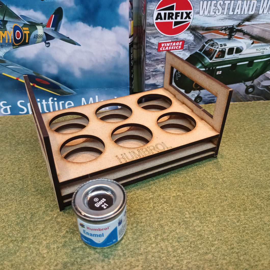 PAINT RACK No.2 HUMBROL TINS (6)