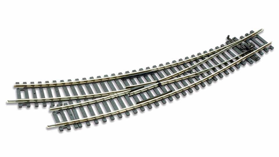 PECO ST-244 OO/1:76 RIGHT HAND CURVED TURNOUT/POINTS - (PRICE INCLUDES DELIVERY)
