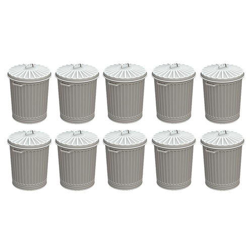 BACHMANN SCENECRAFT 44-522 OO/1.76 OLD STYLE DOMESTIC DUSTBINS - 10) (PRICE INCLUDES DELIVERY)