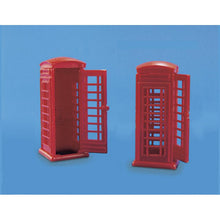 Load image into Gallery viewer, PECO MODEL SCENE 5006 OO/1:76 TELEPHONE BOXES (2) - (PRICE INCLUDES DELIVERY)