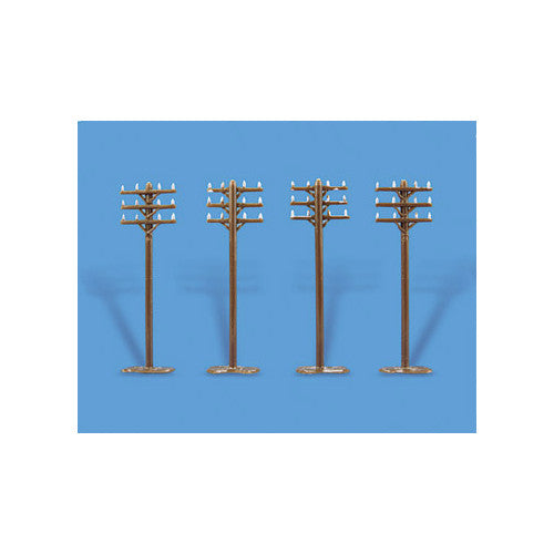 MODEL SCENE ACCESSORIES NO.5182 N GAUGE TELEGRAPH POLES - (PRICE INCLUDES DELIVERY)