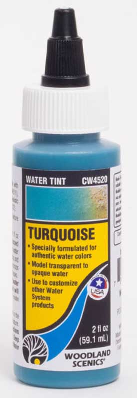 WOODLAND SCENICS CW4520 59.1ML TURQUOISE WATER TINT - (PRICE INCLUDES DELIVERY)