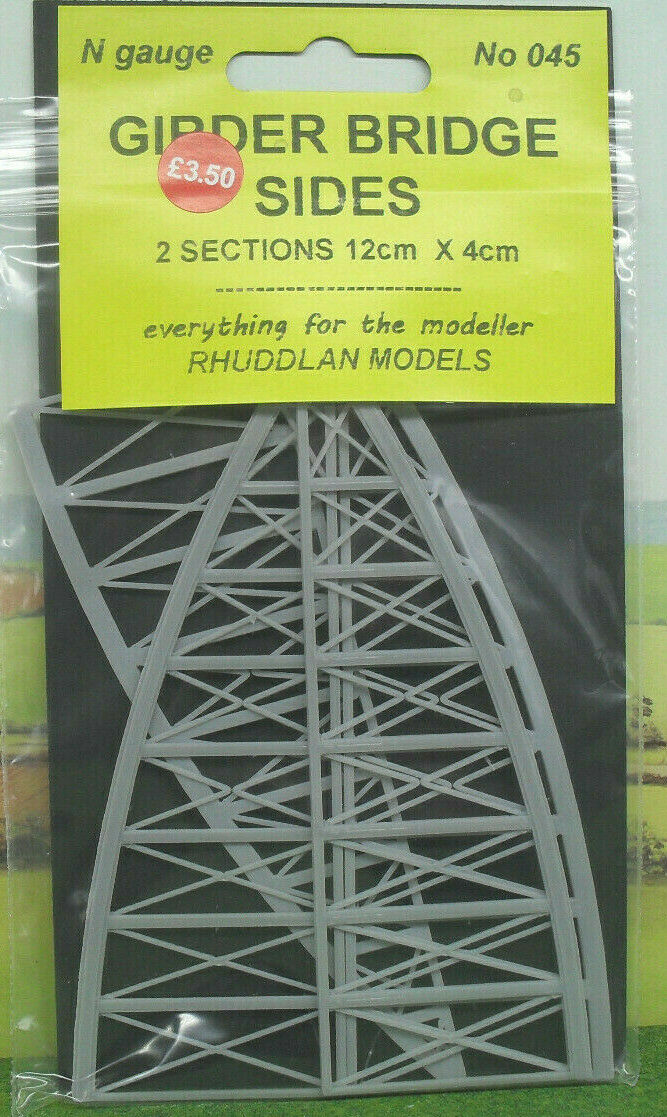 HO Scale Steel Girder Bridge – 26-36 Inch Radius – Gray Plastic & Steel – 1:87