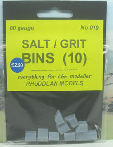 New No.19 OO gauge salt/grit bins (10) unpainted.