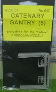 New No.47 N gauge CATENARY GANTRY (5) unpainted.
