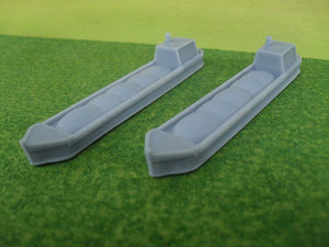 New No.32 N gauge WORKING CANAL BARGES (2) unpainted.