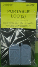 Load image into Gallery viewer, New No.52 O gauge PORTABLE LOO (2) unpainted.