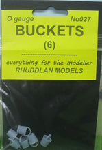 Load image into Gallery viewer, New No.27 O GAUGE BUCKETS (6) unpainted.