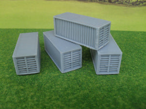New No.71 N gauge containers (4) unpainted.