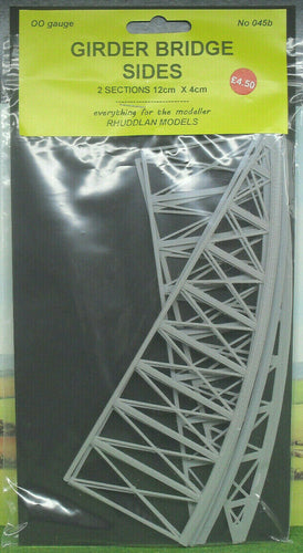 New No.45b OO gauge GIRDER BRIDGE SIDES unpainted.