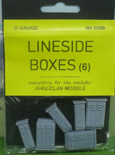 New No.29b O GAUGE LINESIDE BOXES (6) unpainted.