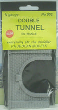 Load image into Gallery viewer, New No.2 N gauge double tunnel entrance unpainted.