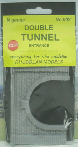 New No.2 N gauge double tunnel entrance unpainted.