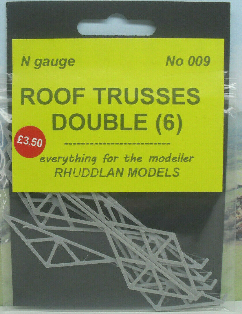 New No.9 N gauge roof trusses double (6) unpainted.