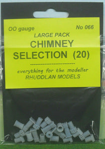 New No.66 OO gauge large pack of chimneys (20) unpainted.