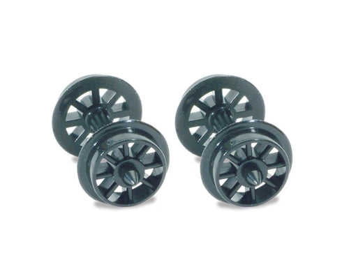 PECO NR-101 N GAUGE SPOKED WHEELS ON AXLES - (PRICE INCLUDES DELIVERY)