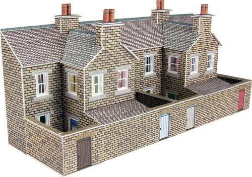 METCALFE PN177 N GAUGE LOW RELIEF TERRACED HOUSE BACKS STONE STYLE - (PRICE INCLUDES DELIVERY)