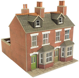 METCALFE PO261 OO/1.76 TERRACED HOUSES RED BRICK - (PRICE INCLUDES DELIVERY)