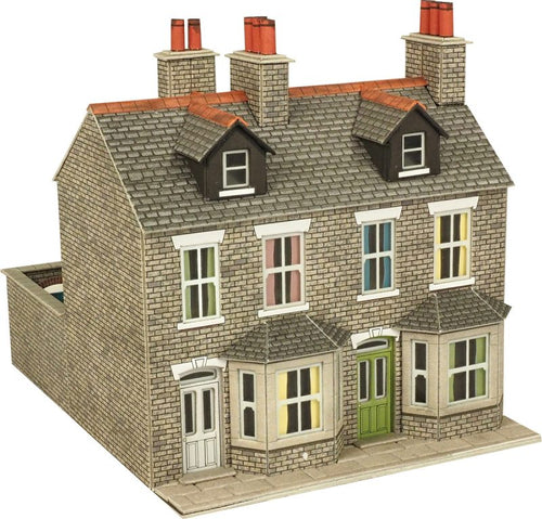 METCALFE PO262 OO/1:76 TERRACED HOUSES  STONE - (PRICE INCLUDES DELIVERY)