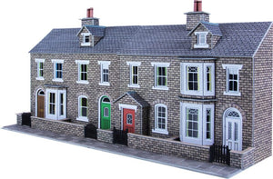 METCALFE PO275 OO/1.76 LOW RELIEF STONE TERRACED HOUSE FRONTS - (PRICE INCLUDES DELIVERY)