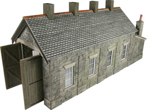 METCALFE PO332 OO/1:76 ENGINE SHED SINGLE TRACK STONE BUILT - (PRICE INCLUDES DELIVERY)