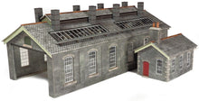 Load image into Gallery viewer, METCALFE PO337 OO/1.76 S.&amp; C. STYLE STONE ENGINE SHED - (PRICE INCLUDES DELIVERY)