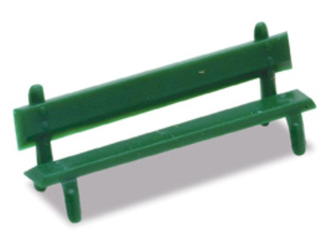 PECO LK-25 OO/1:76 PLATFORM SEATS-GREEN - (PRICE INCLUDES DELIVERY)