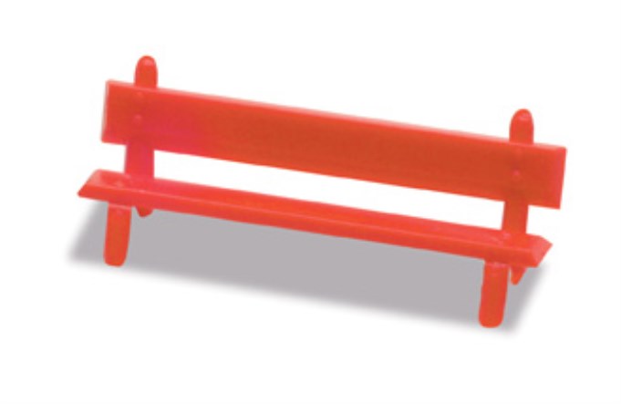 PECO LK-26 OO/1:76 PLATFORM SEATS-RED - (PRICE INCLUDES DELIVERY)
