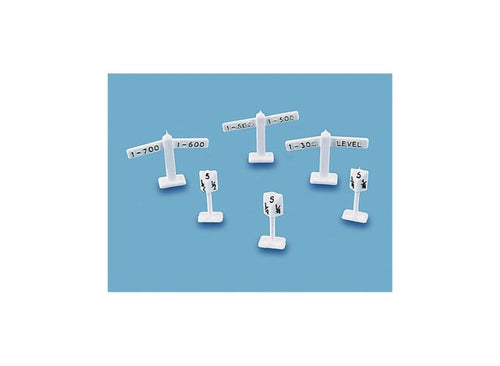 MODEL SCENE ACCESSORIES NO.5051 OO/1:76 LEVEL SIGN/MILE POST - (PRICE INCLUDES DELIVERY)