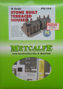 METCALFE PN104 N GAUGE STONE BUILT TERRACED HOUSES - (PRICE INCLUDES DELIVERY)