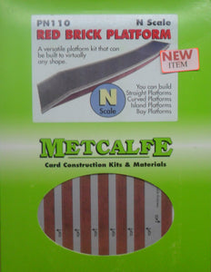 METCALFE PN110 N GAUGE RED BRICK PLATFORM - (PRICE INCLUDES DELIVERY)