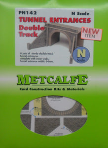 METCALFE PN142 N GAUGE TUNNEL ENTRANCES DOUBLE TRACK - (PRICE INCLUDES DELIVERY)