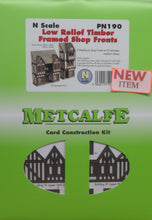 Load image into Gallery viewer, METCALFE PN190 N GAUGE LOW RELIFE TIMBER FRAMED SHOP FRONTS - (PRICE INCLUDES DELIVERY)