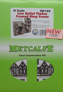 METCALFE PN190 N GAUGE LOW RELIFE TIMBER FRAMED SHOP FRONTS - (PRICE INCLUDES DELIVERY)
