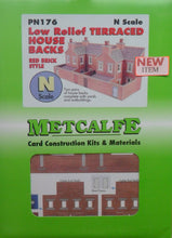 Load image into Gallery viewer, METCALFE PN176 N GAUGE LOW RELIFE TERRACED HOUS BACKS RED BRICK STYLE - (PRICE INCLUDES DELIVERY)